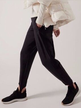 Athleta x Allyson Felix Legend Softshell Stirrup Pants Black Size 12 #457675